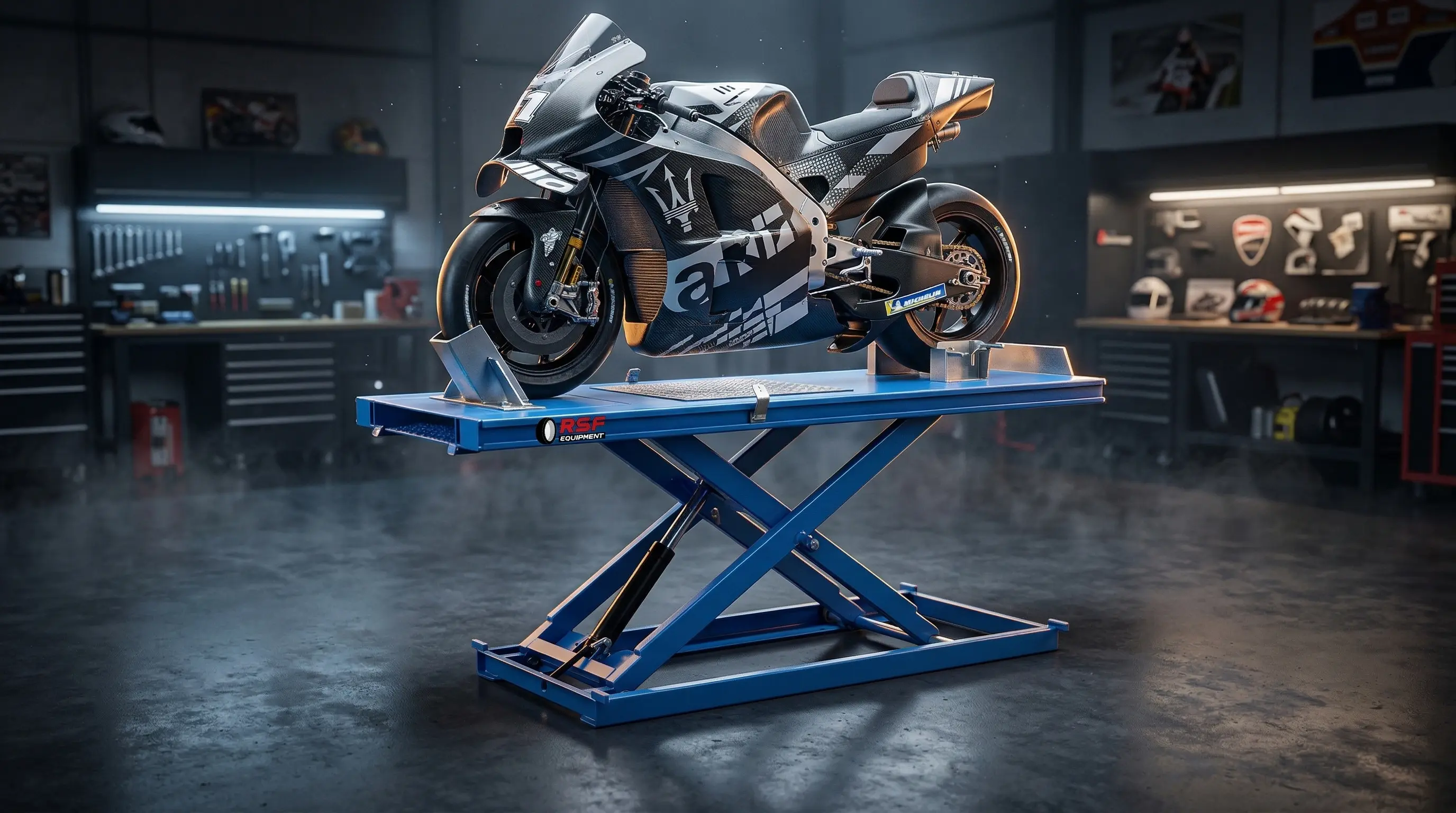 Equipamiento de Elevadores de Moto para talleres